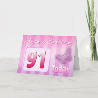 För födelsedagfarmor för lycklig 91st kort