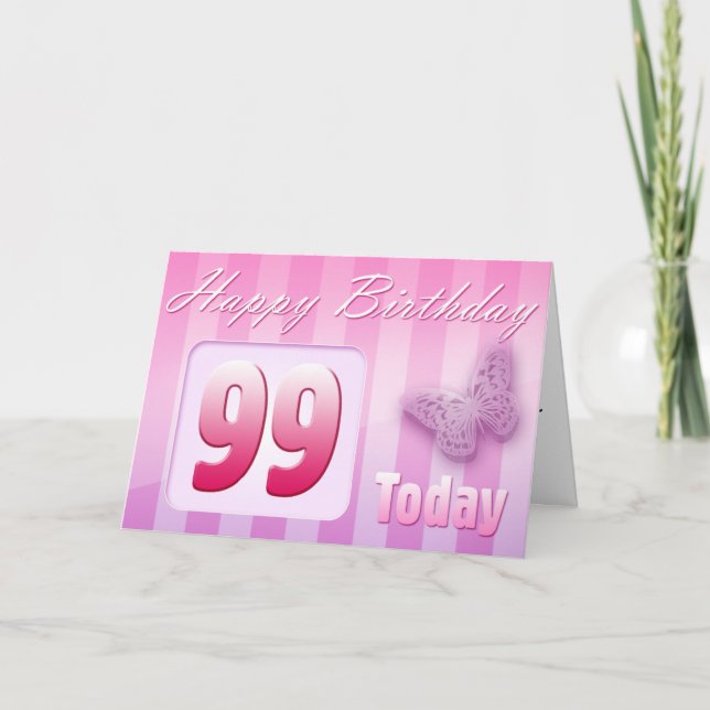 För födelsedagfarmor för lycklig 99th kort (Framsida)
