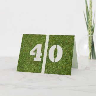 För födelsedagfotboll för lycklig 40th anpassade kort