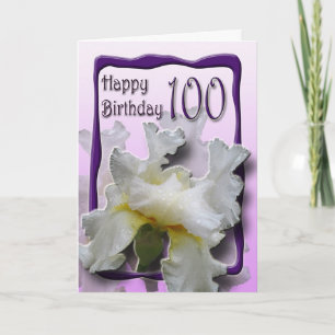 För födelsedaggrattis för blommigt 100. kort