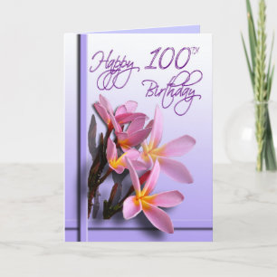För födelsedaggrattis för blommigt 100. kort