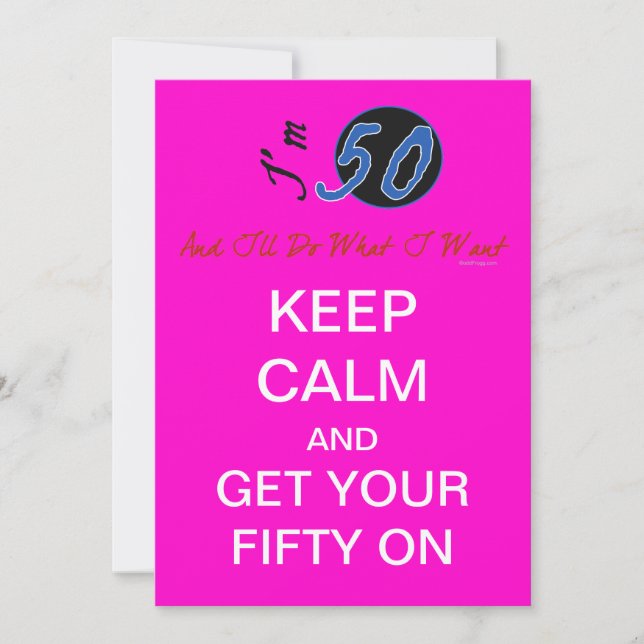 För födelsedaggrupp för anpassningsbar 50th inbjudningar (Framsida)