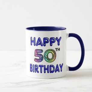För födelsedagkaffe för lycklig 50th kopp och