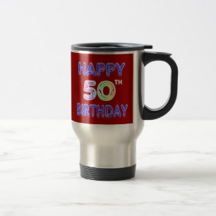 För födelsedagkaffe för lycklig 50th kopp och