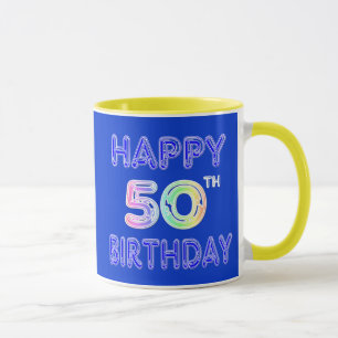 För födelsedagkaffe för lycklig 50th kopp och