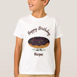 För födelsedagmunk   för choklad frostad T-trö T Shirt