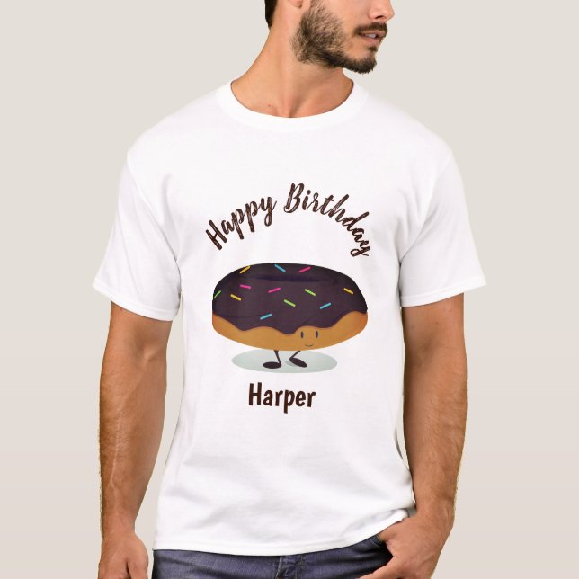 För födelsedagmunk | för choklad frostade manar t shirt (Framsida)