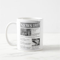 För födelsedagnyheterna för lycklig 80th mugg 1937