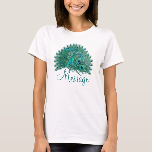 För födelsedagpersonlig för beställnings- text t-shirt (Framsida)