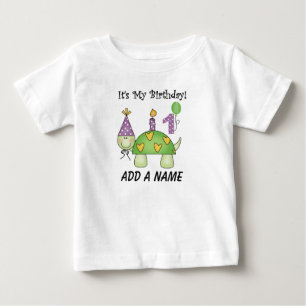 För födelsedagpersonlig för sköldpadda 1st Tsh Tee Shirt