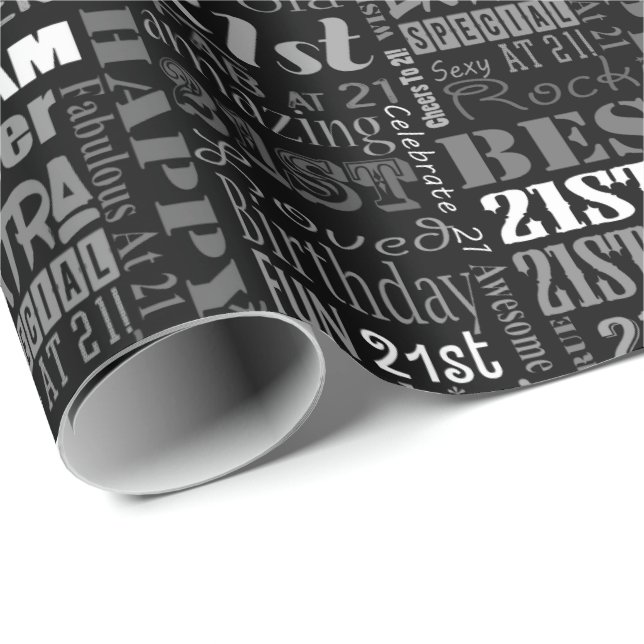 För födelsedagsfestpersonlig för roligt 21st presentpapper (Rullad Hörn)