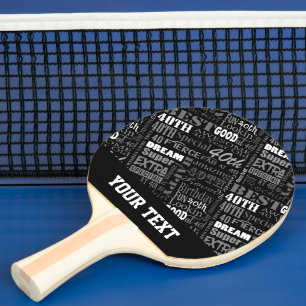 För födelsedagsfestpersonlig för sakkunnig 40th pingisracket