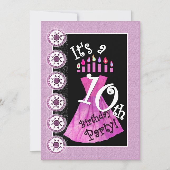 För födelsedagsfestROSOR för flicka 10th mall (Framsida)