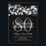 För födelsedagsfestsilver för elegant 80th inbjudningar<br><div class="desc">För födelsedagsfestsilver för elegant 80th för Hollywood mall Glam inbjudan. Presentera guldljus,  stränger guld,  och guld sparkles. Underbart för den 80th födelsedagen och mer!</div>