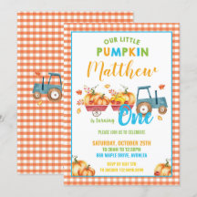 För födelsedagsfestskörd för pumpa 1st pojke för