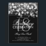 För födelsedagsfestSparkles för elegant 18th Inbjudningar<br><div class="desc">För födelsedagsfestSparkles för elegant 18th mall för inbjudan för silver. Att presentera ljus,  stränger och sparkles. Underbar för åldrar för födelsedagar allra!</div>