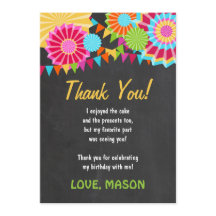 För födelsedagsfesttack för Fiesta mexicanskt kort