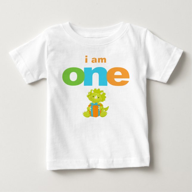 För födelsedagT-tröja för Dinosaur 1st unge för Tee (Framsida)