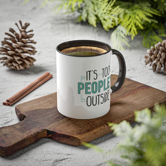 För folk utanför Introvert Coworking Birthday Mugg (Funny Introvert Peopley Coffee Mug)
