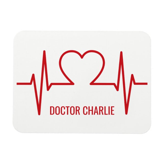 För för anpassningsbarnamn & ockupation för hjärta magnet (Horisontell)