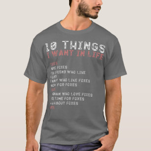 För för manar 10 Sak vill jag ha i mitt liv som fo T Shirt