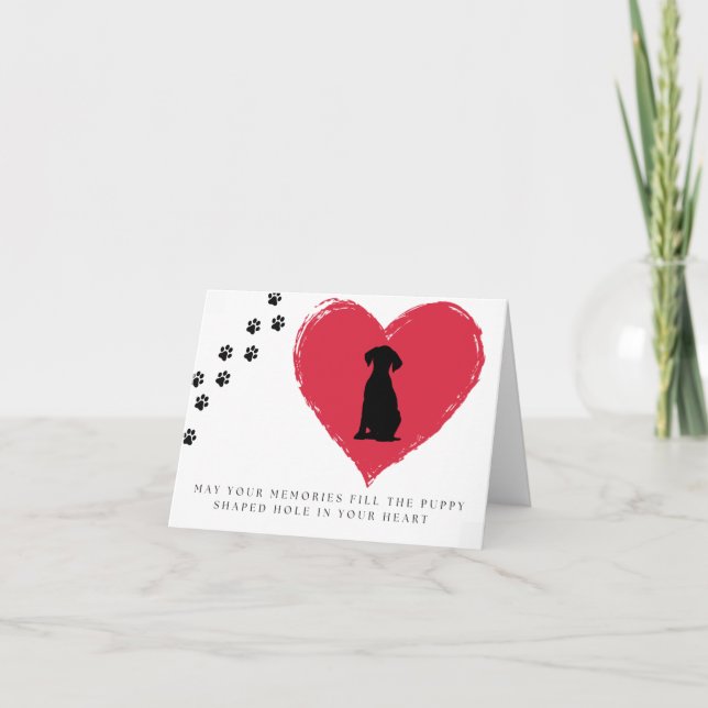 För förlust av din Hund Kort (Framsida)