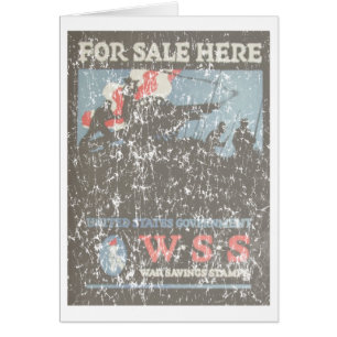 För försäljning här - nödlidande hälsningskort