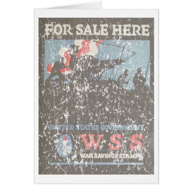 För försäljning här - nödlidande hälsningskort (Framsidan)