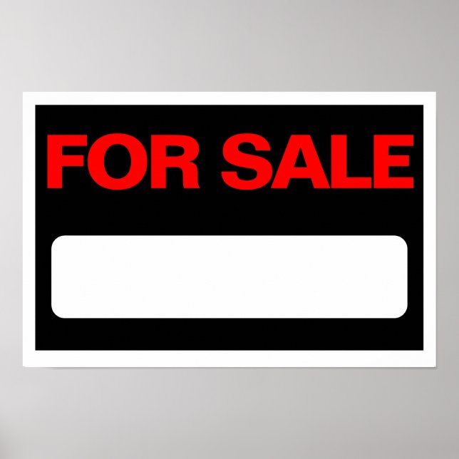 För försäljning poster (Framsidan)