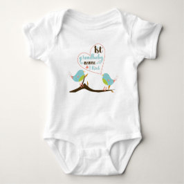 "För första Grandbaby" för två fåglar Bodysuit T Shirt