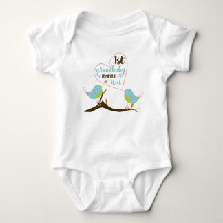 "För första Grandbaby" för två fåglar Bodysuit T Shirt