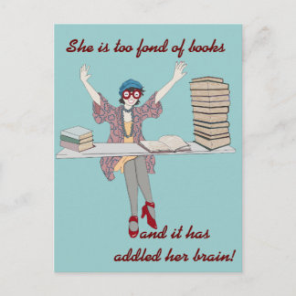 För förtjust av bokar vykort