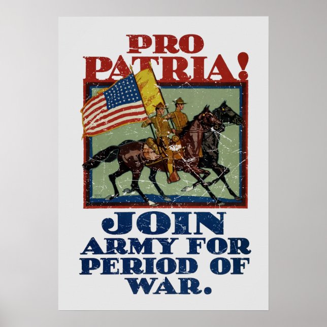 För Fosterlandet! Armépropaganda Poster (Framsidan)