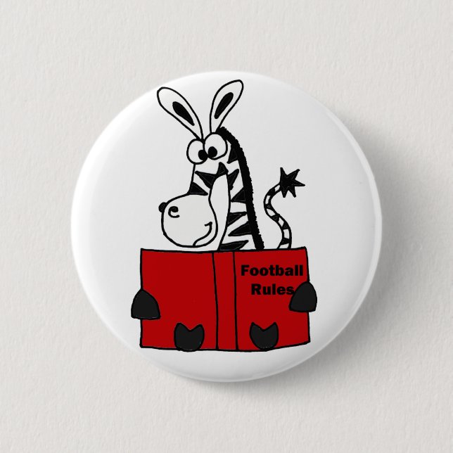 För fotbollregler för rolig sebra läs- bok knapp (Framsida)