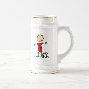 För fotbollspelare för pojke röda enhetliga sejdel