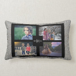 För fotocollage för modern familj beställnings- lumbarkudde