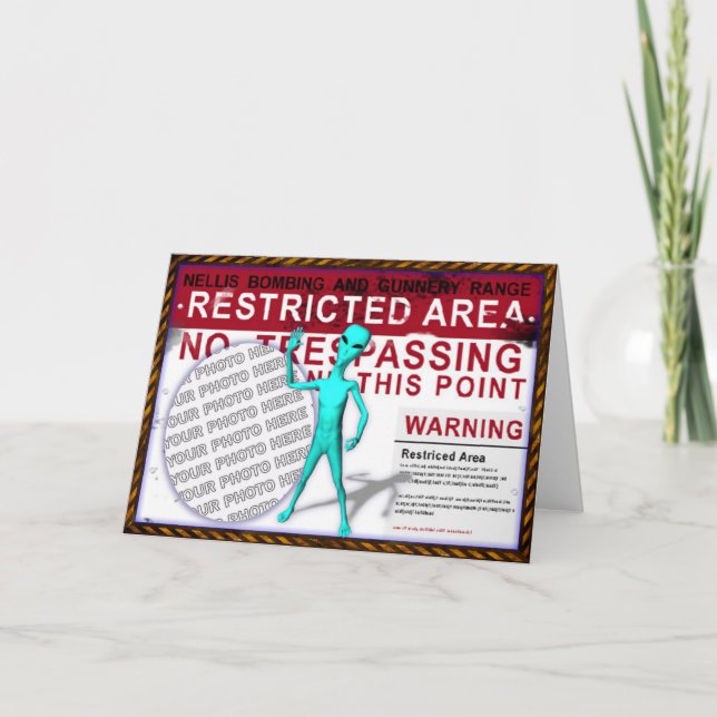 För fotohälsning för område 51 kort (Framsida)