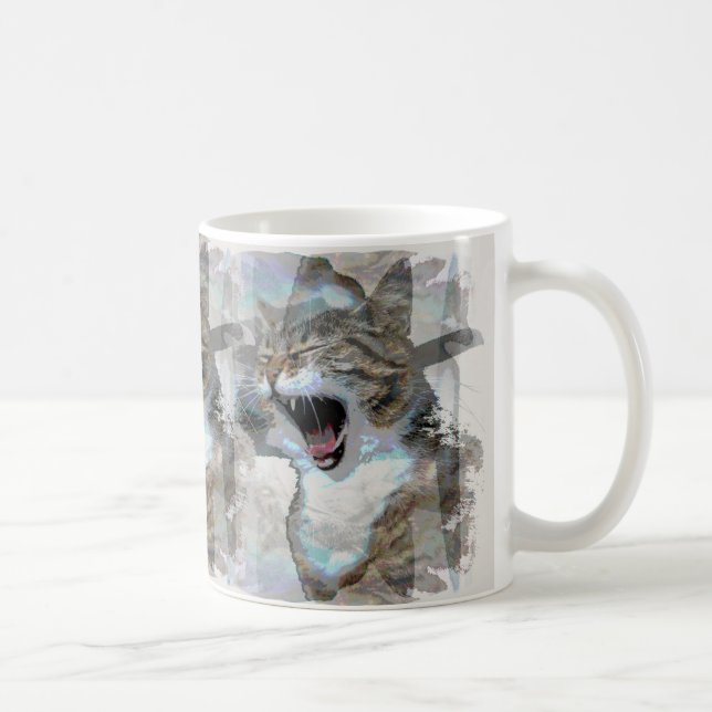 För fotokaffe för Mouthy katt designad mugg (Höger)