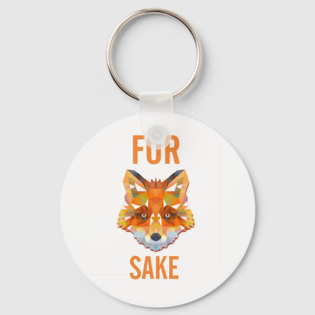 För Fox Sake Funny Nyckelring (Framsida)