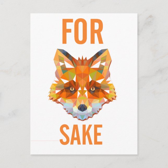 För Fox Sake Funny Vykort (Framsida)