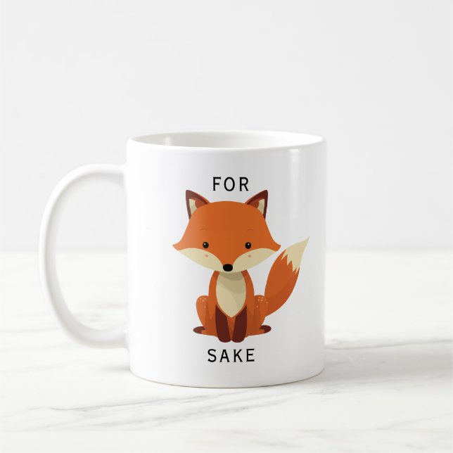 För Fox Sake gulligt Kaffemugg (Vänster)