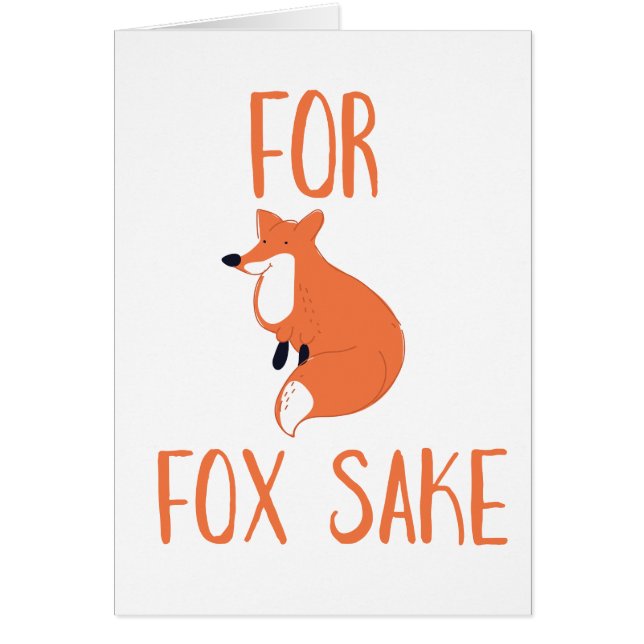 För fox Sake Hälsningskort (Framsidan)
