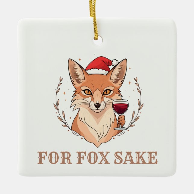 För fox Sake Julgransprydnad Keramik (Framsida)