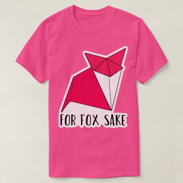 För fox Sake Origami Geometric Fox T Shirt (Design framsida)
