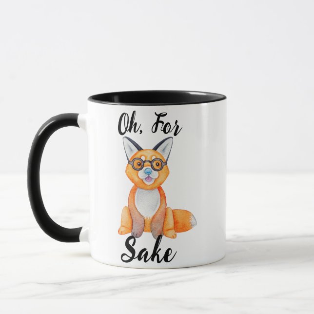 För Fox Sake Pun Funny Novelty Mugg (Vänster)
