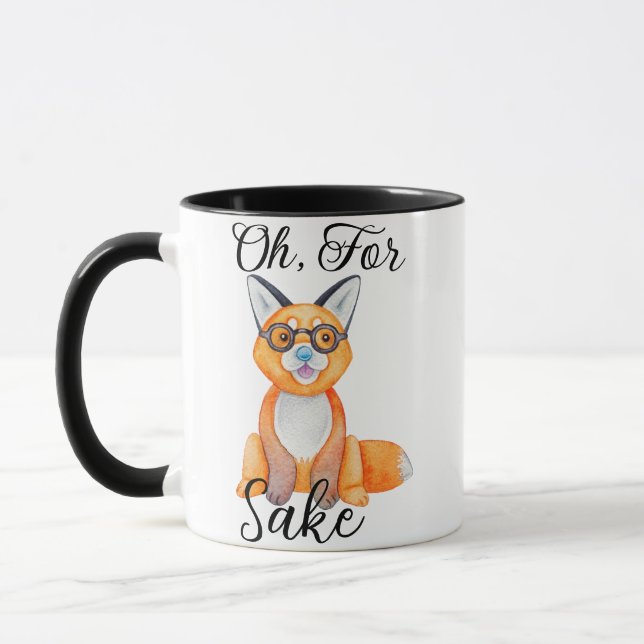 För Fox Sake Pun Funny Novelty Mugg (Vänster)