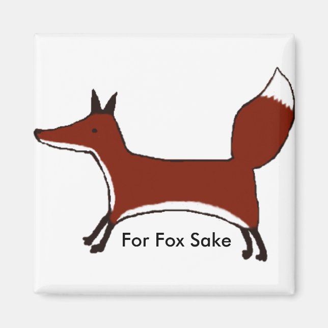För foxskalning - Nätstycke - Originalteckning Magnet (Framsidan)