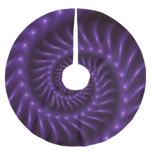 För Fractalträd för lilor spiral kjol Julgransmatta Borstad Polyester