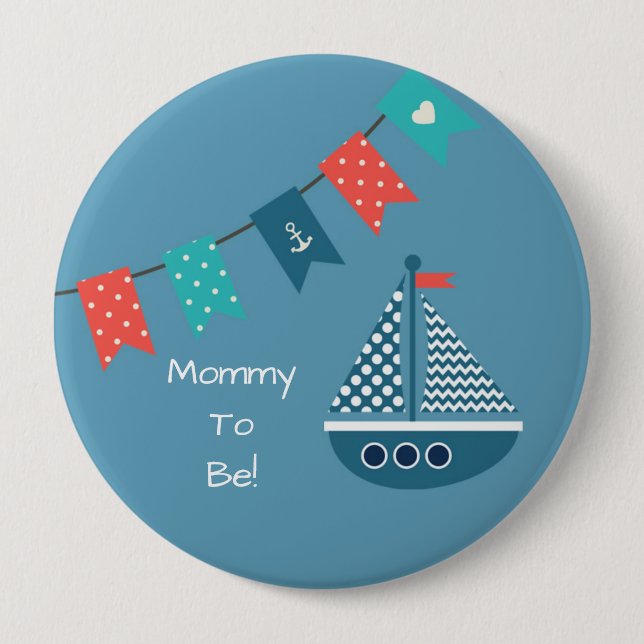 För fraktpersonligen för blått knäppas nautiska knapp (Framsida)