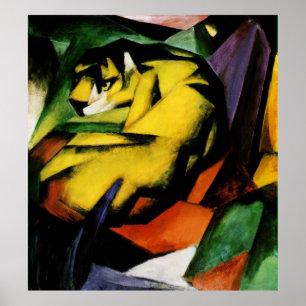 ~ för Franz Marc vintage affischserie tigern Poster
